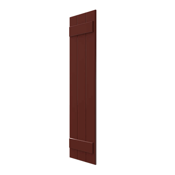 CWB12X064CRC 12x22W x 64x22H Exterior Three Board (2 Batten) Composite Board-n-Batten Shutters (Per Pair) P4574