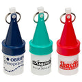 White with Green Cap Floating Buoy Waterproof Containers with Key Ring I35001