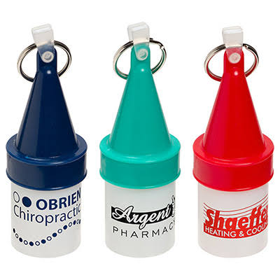 White with Green Cap Floating Buoy Waterproof Containers with Key Ring I35001