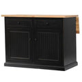 Gray Poplar Kitchen Island with Flip-Up Oak Top H9432