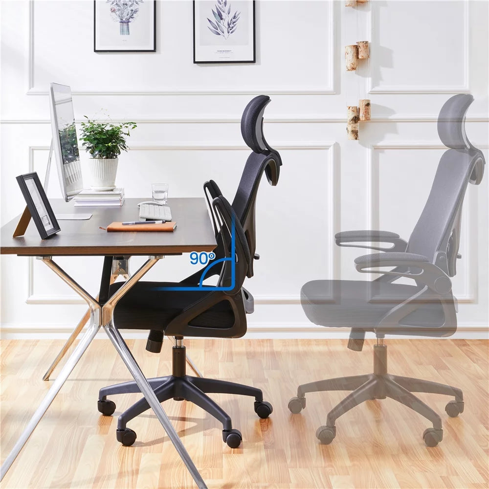 Set of 2 Black High Back Office Chair X553883