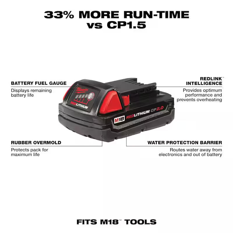 18-Volt Lithium-Ion Brushless Cordless Compact Drill/Impact Combo Kit (2-Tool) with Batteries, Charger and Bag I4371