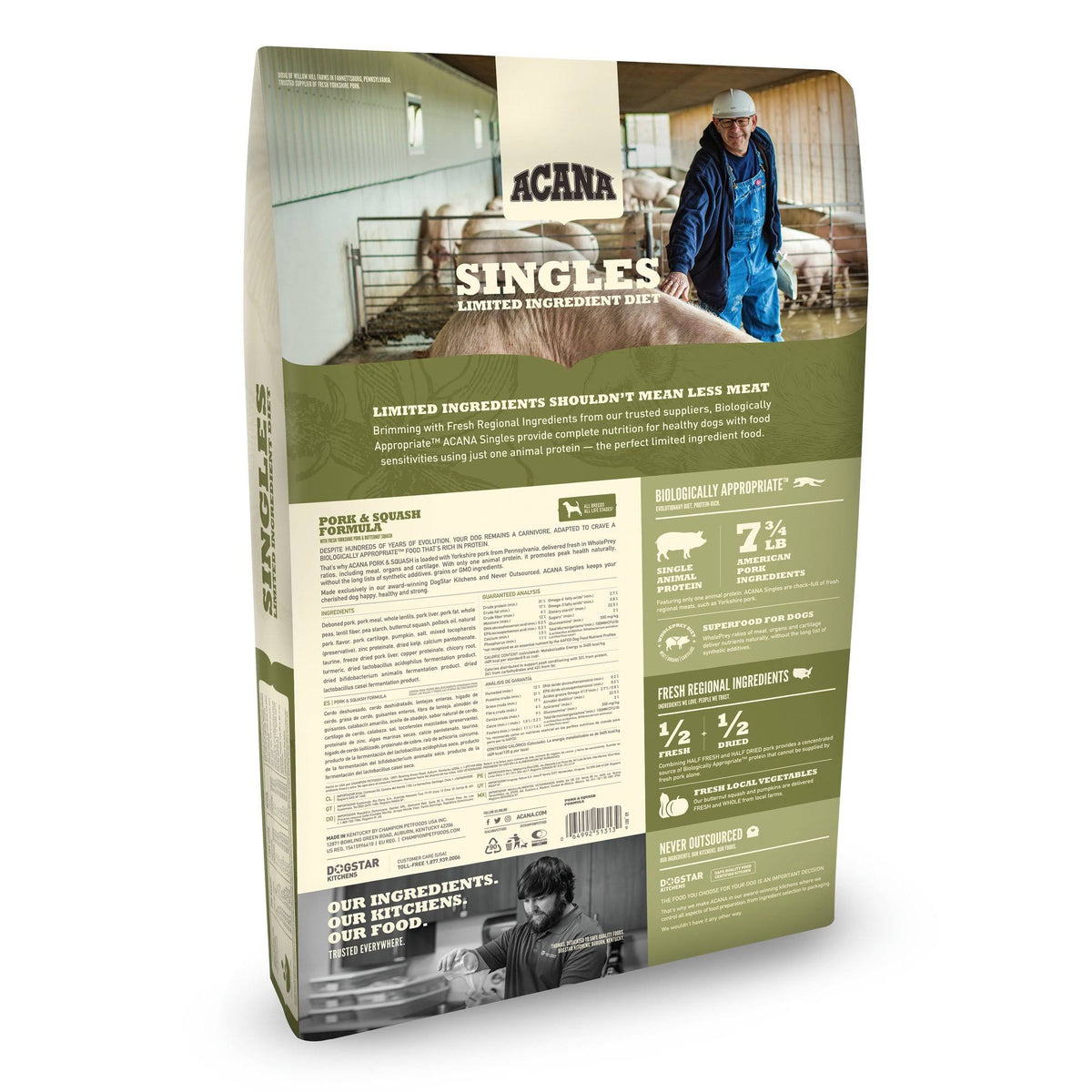 25 lbs Pork & Squash Dry Dog Food M74510