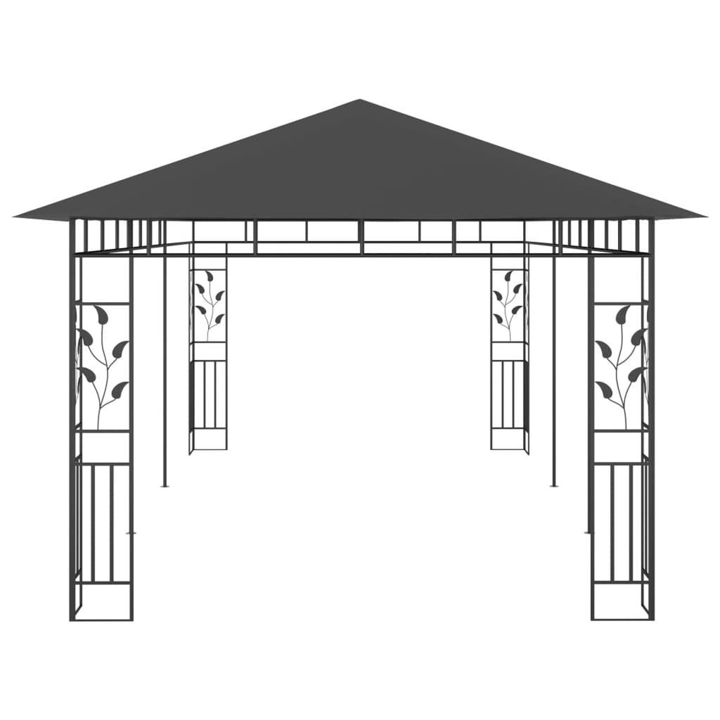 Anthracite Gazebo with Mosquito Net D28621