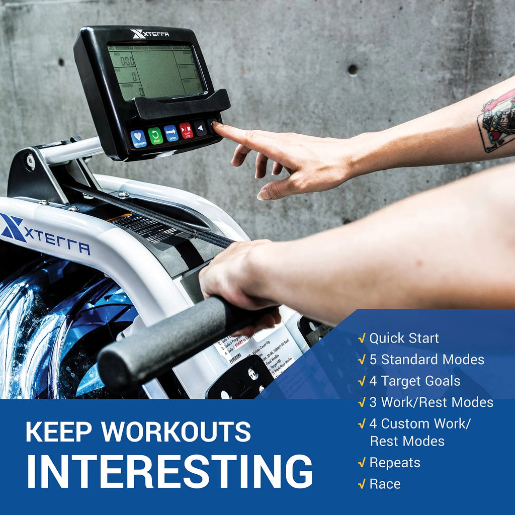 Water Rowing Machine with 6 Resistance Levels and LCD Display L778680