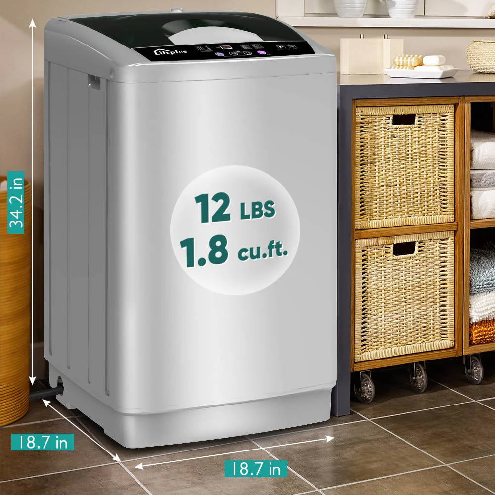 Portable Full-Automatic 1.8 Cu. ft. Top Load Laundry Washer Y847
