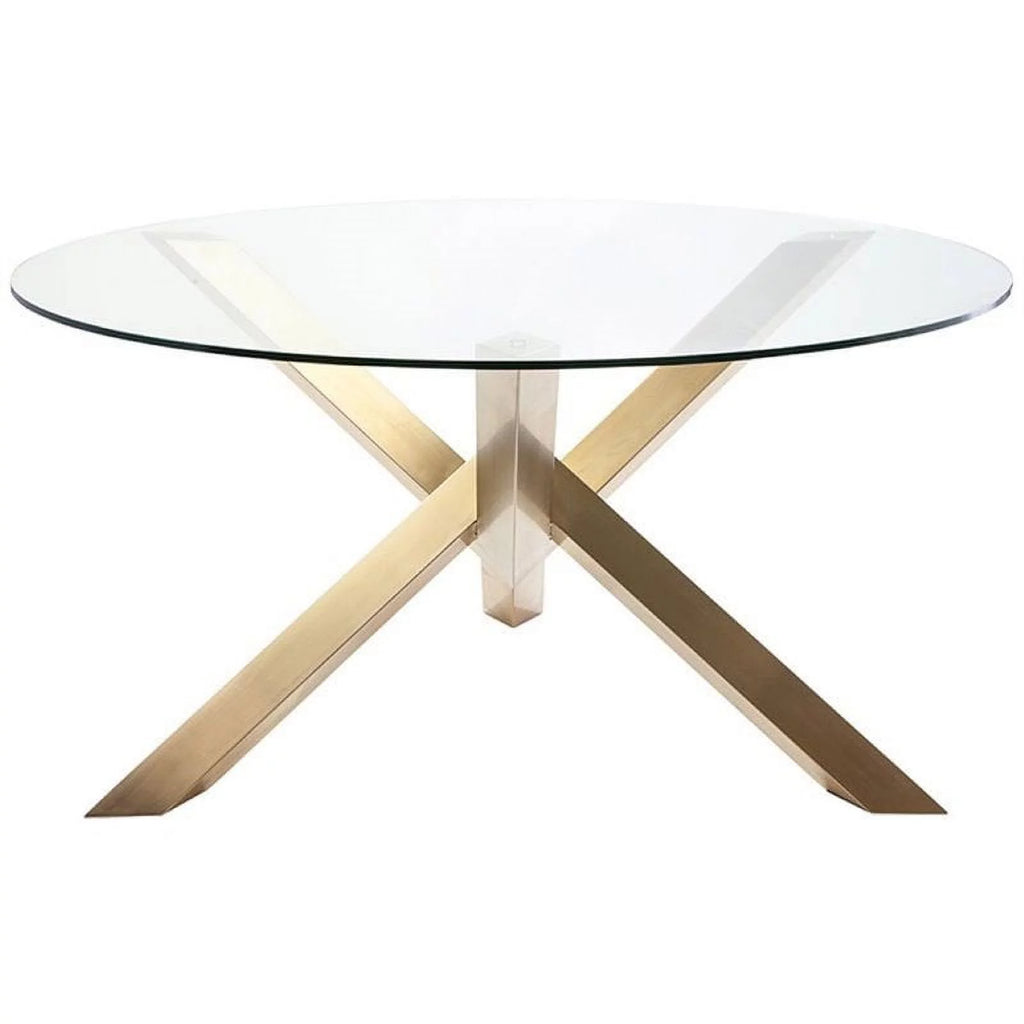 72" Round Glass Top Dining Table V655393