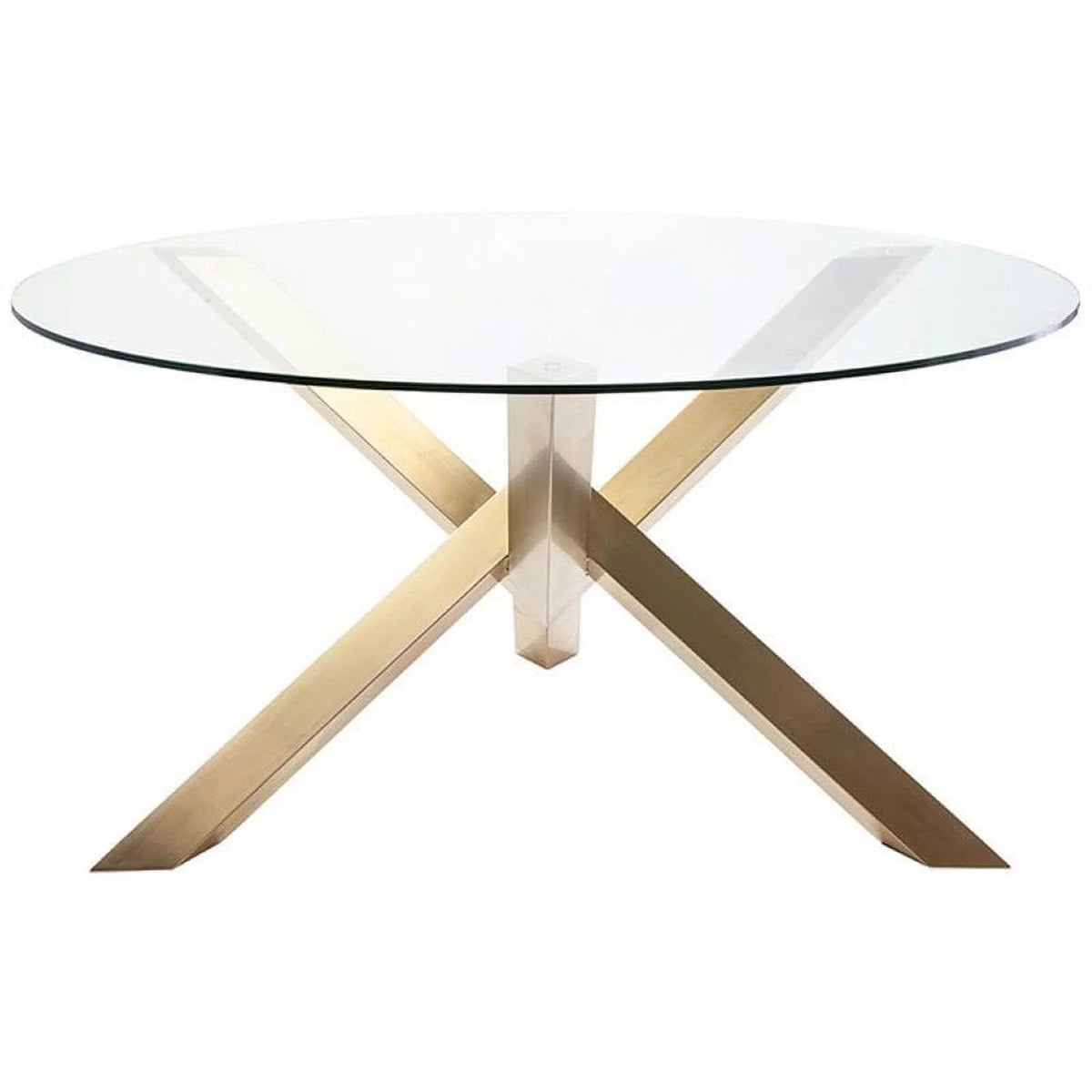 72" Round Glass Top Dining Table V655393