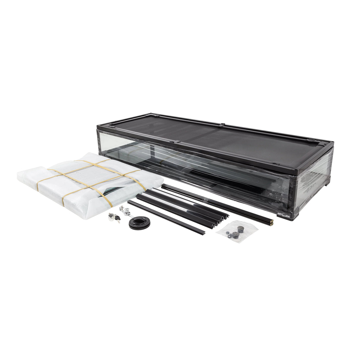 90 Gallon Glass Front Opening Terrarium Tank with Screen Ventilation Q460