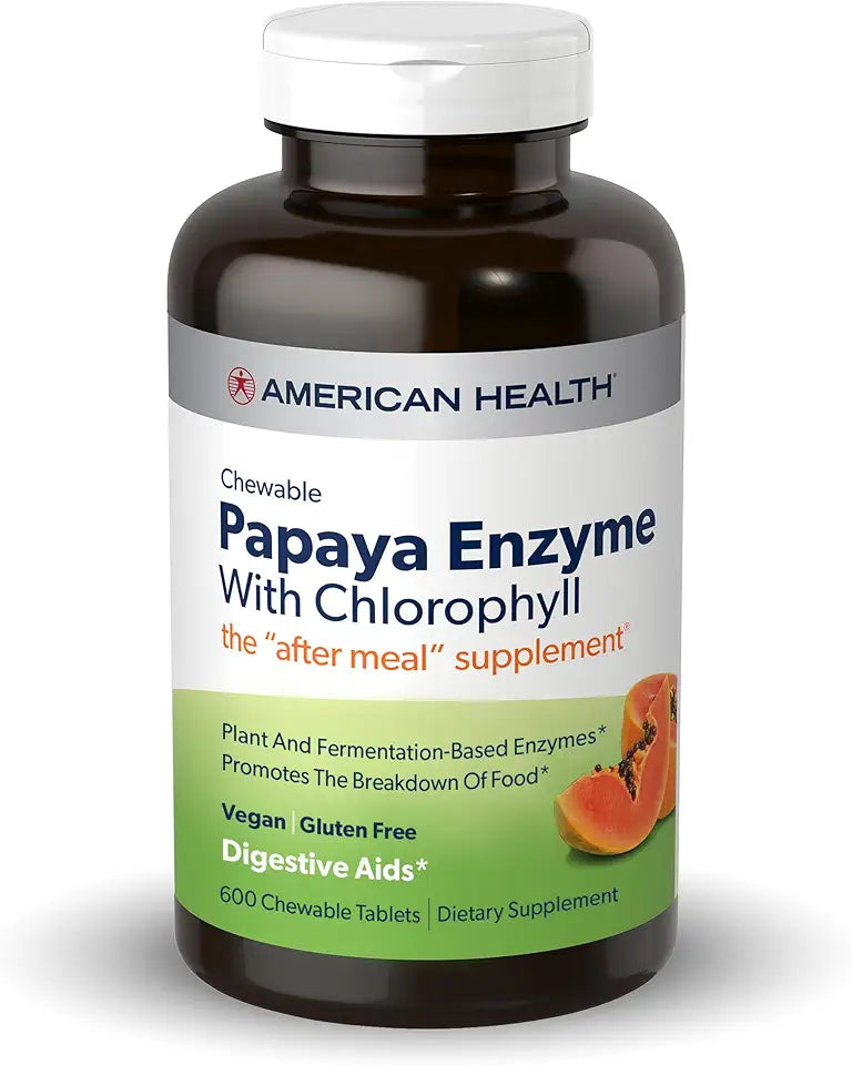 Chewable Papaya Enzyme With Chlorophyll Tablets 600 Count N458