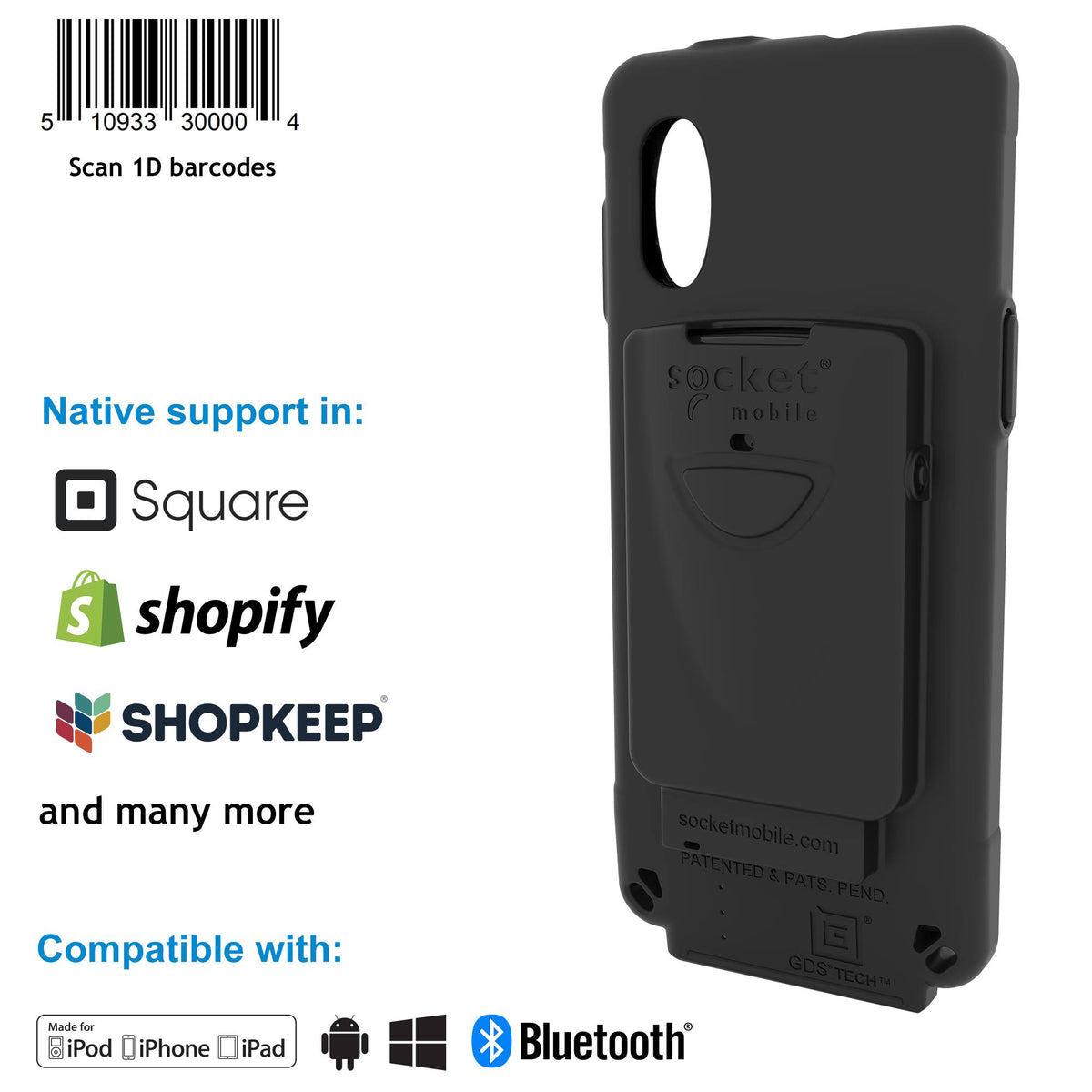 Wireless Bluetooth Linear Imager Scanner E2414