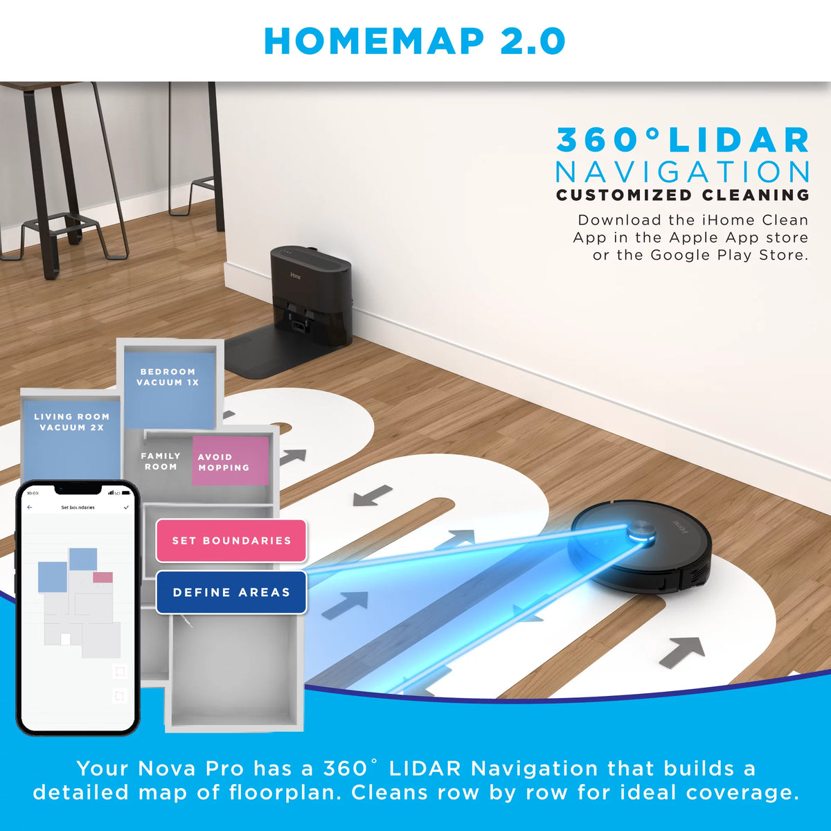3-in-1 Robot Vacuum with Vibrating Mop K33947