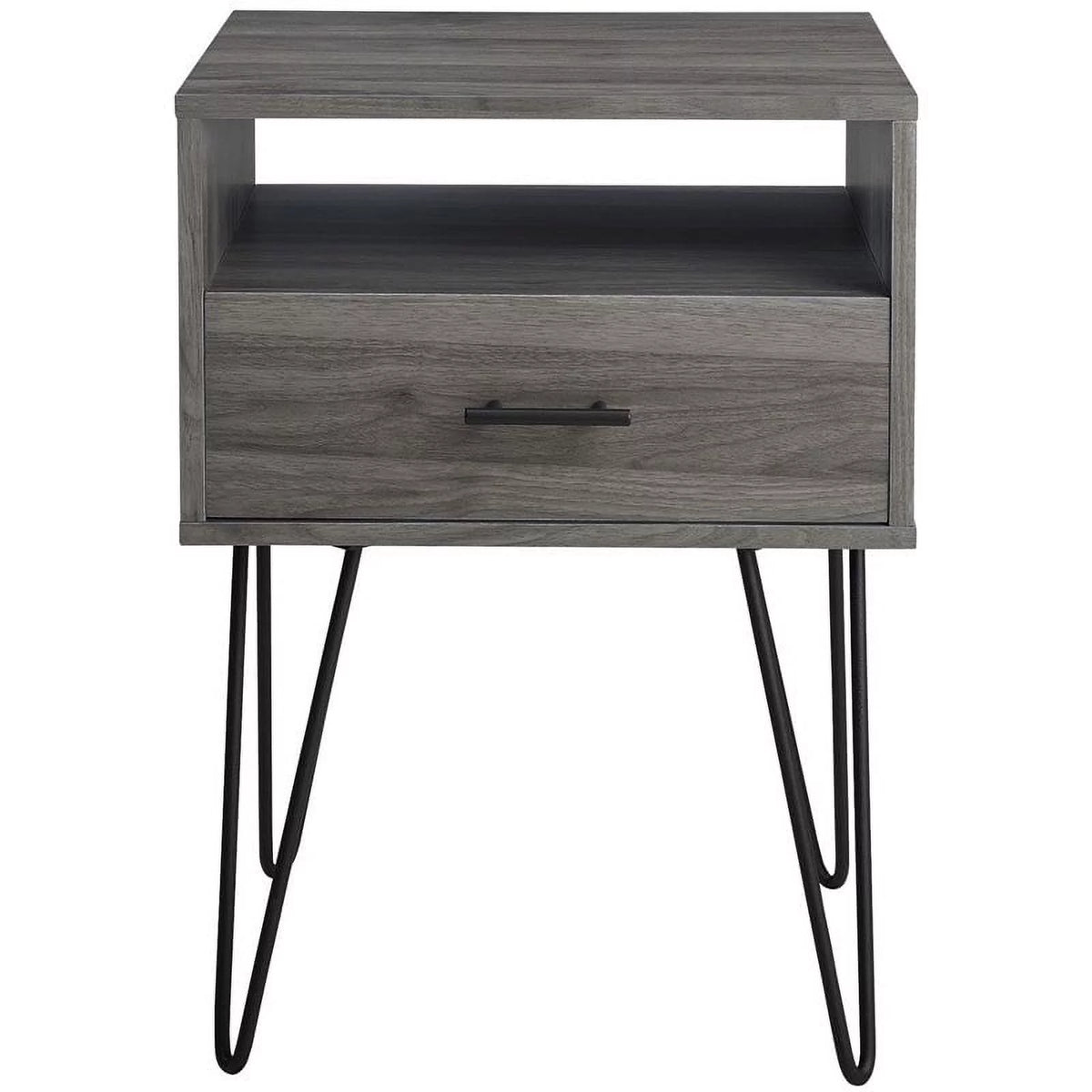 18" Single Drawer Hairpin Leg Nightstand X56119