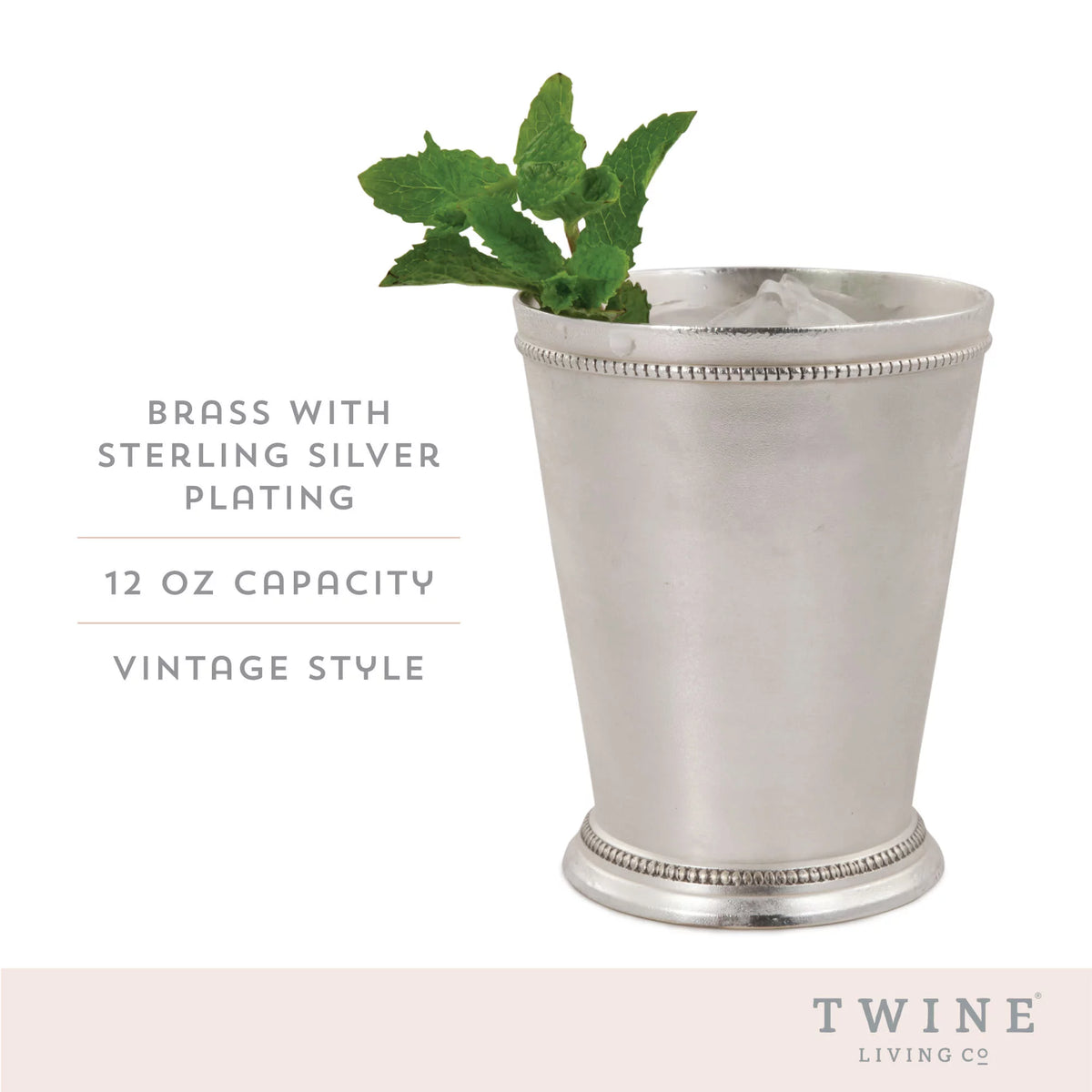 Mint Julep Cup, Set of 1, 12oz, Silver S389
