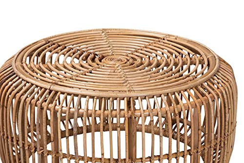 Natural Brown Antique Rattan Coffee Table D71616