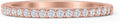 14K Rose Gold Half Eternity Band 0.12ct Natural Diamond Aquamarine K72915