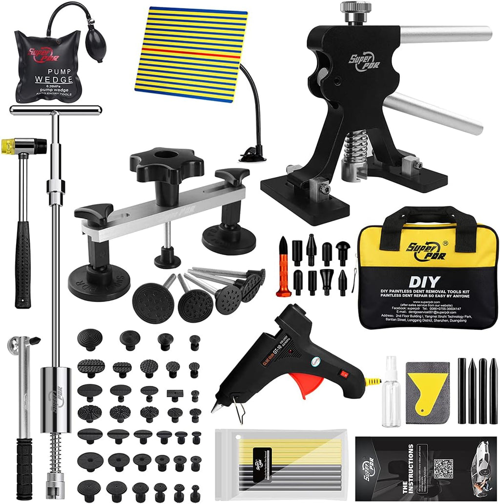 Paintless Dent Repair Kit with Bridge Dent Puller and Black Dent Lifter, Pack of 2 S325482