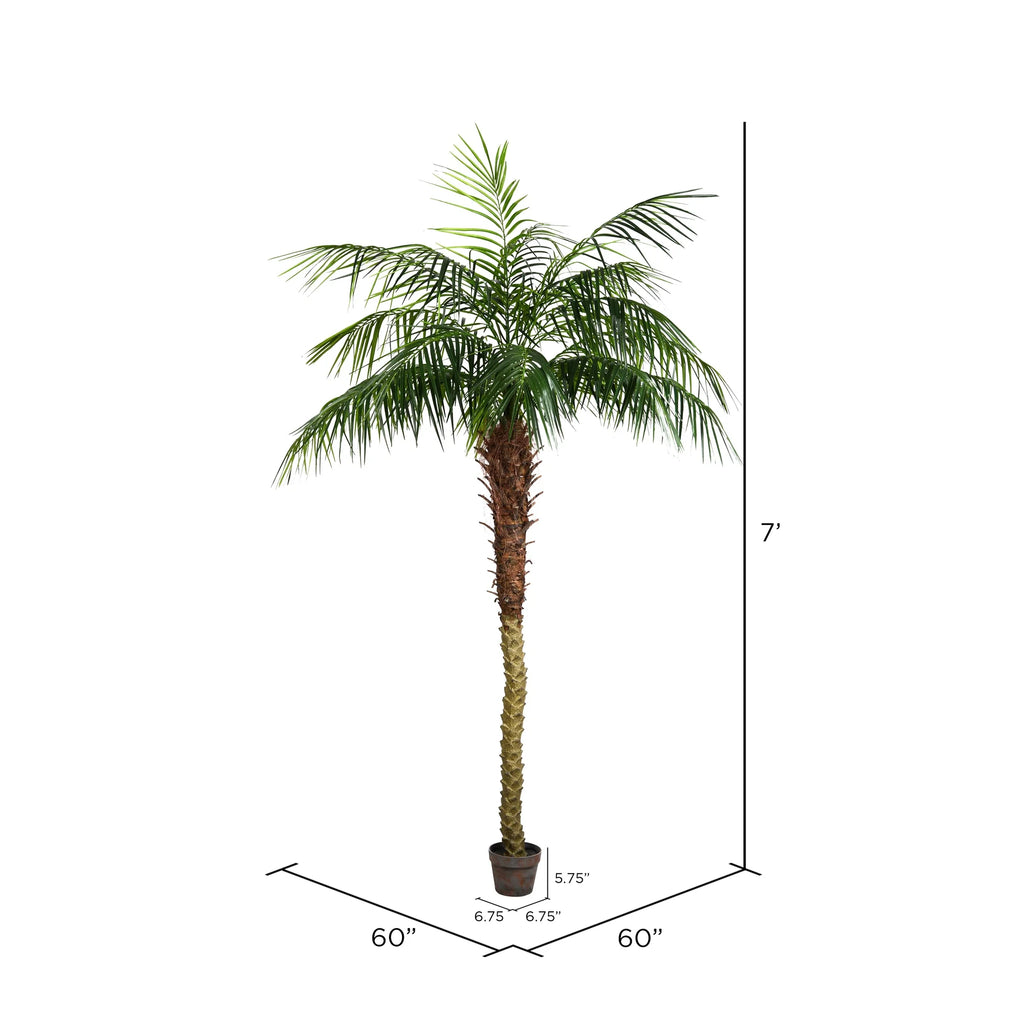 7' Artificial Potted Phoenix Palm Tree Q330825
