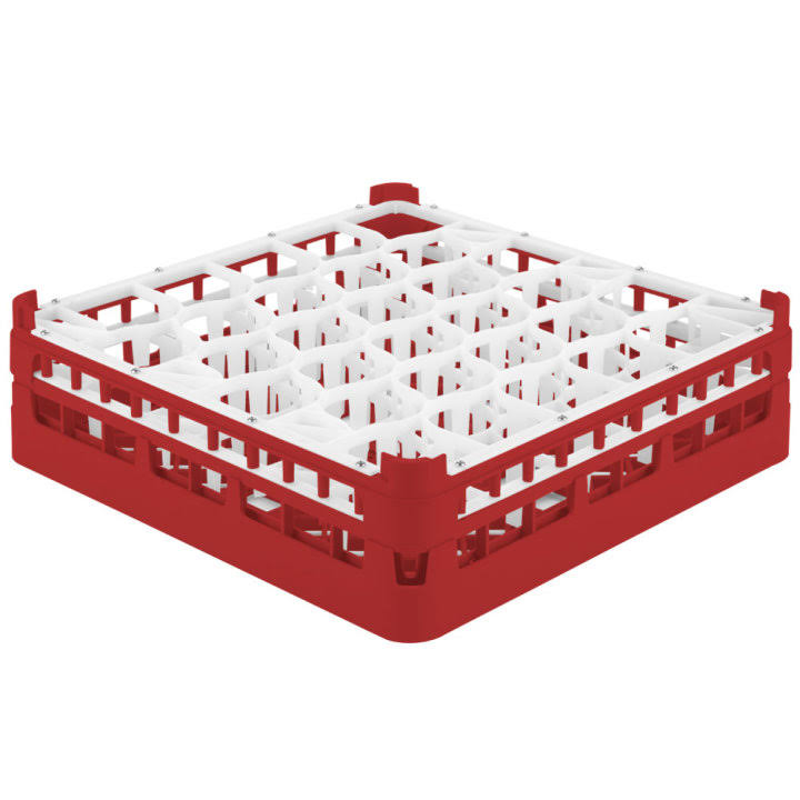 Medium Plus Polypropylene 30 Compartment Rack (Red) U179