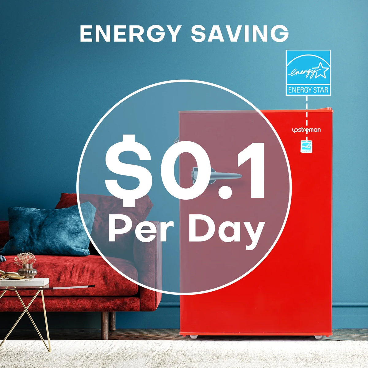4.5 Cu Ft Retro Compact Refrigerator with Freezer V884687