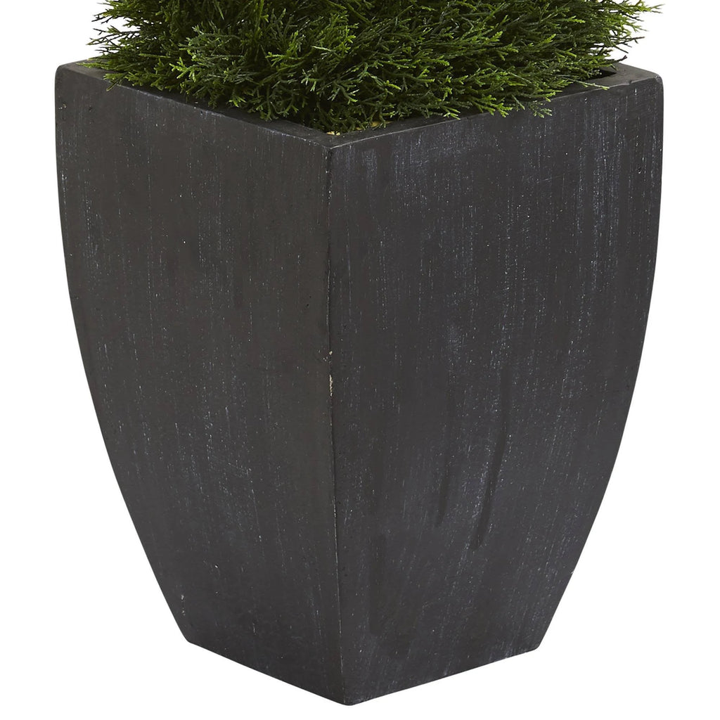 Black Wash Artificial Topiary Tree in Planter B538467