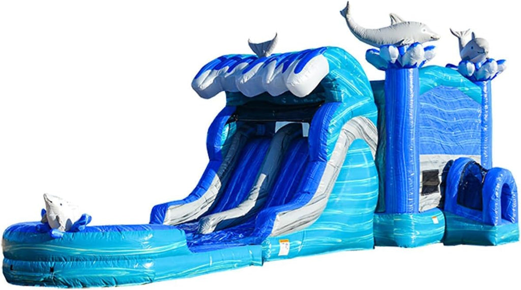 Inflatable Bounce House Water Slide with Pool Q8552