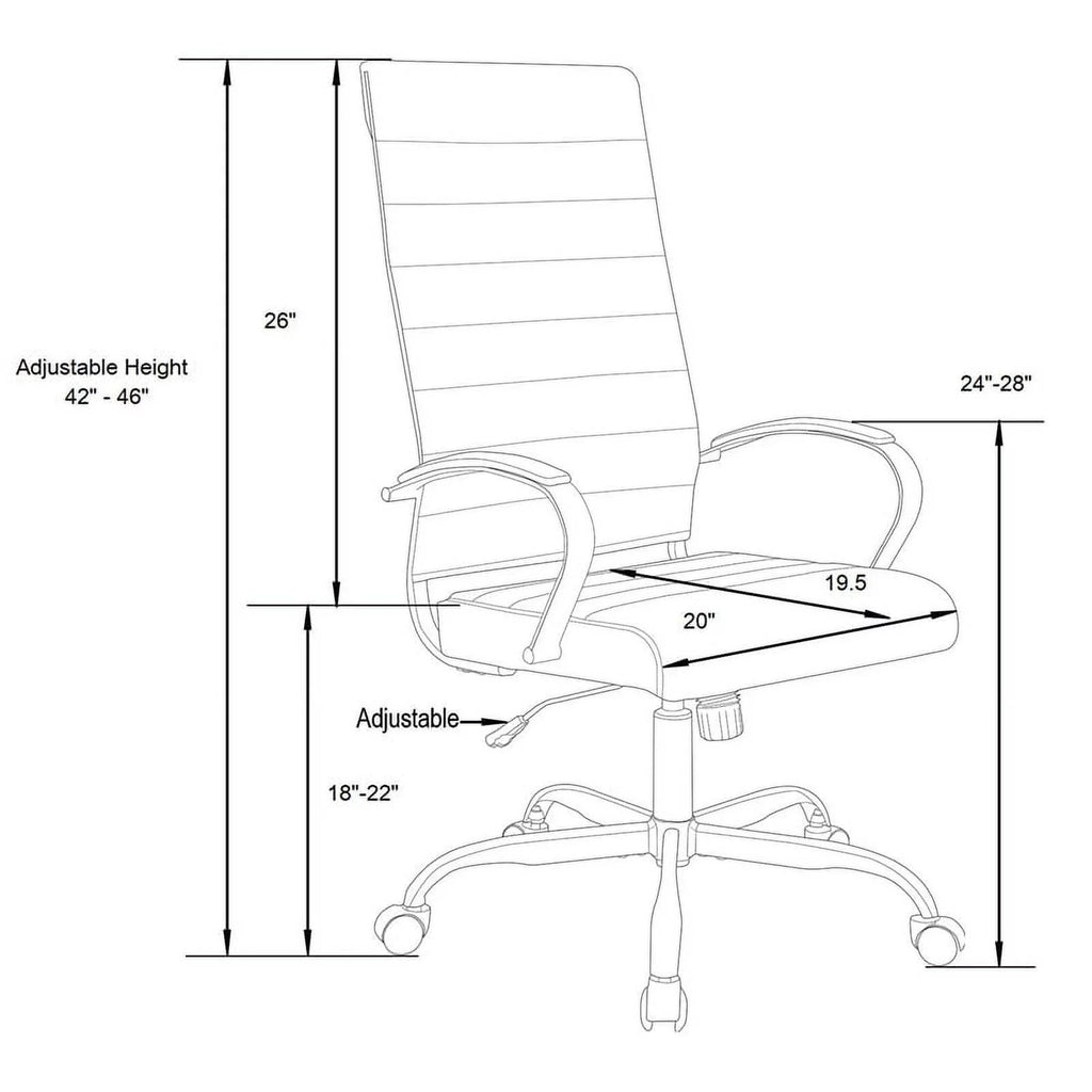 Tan Leather Office Chair H526973