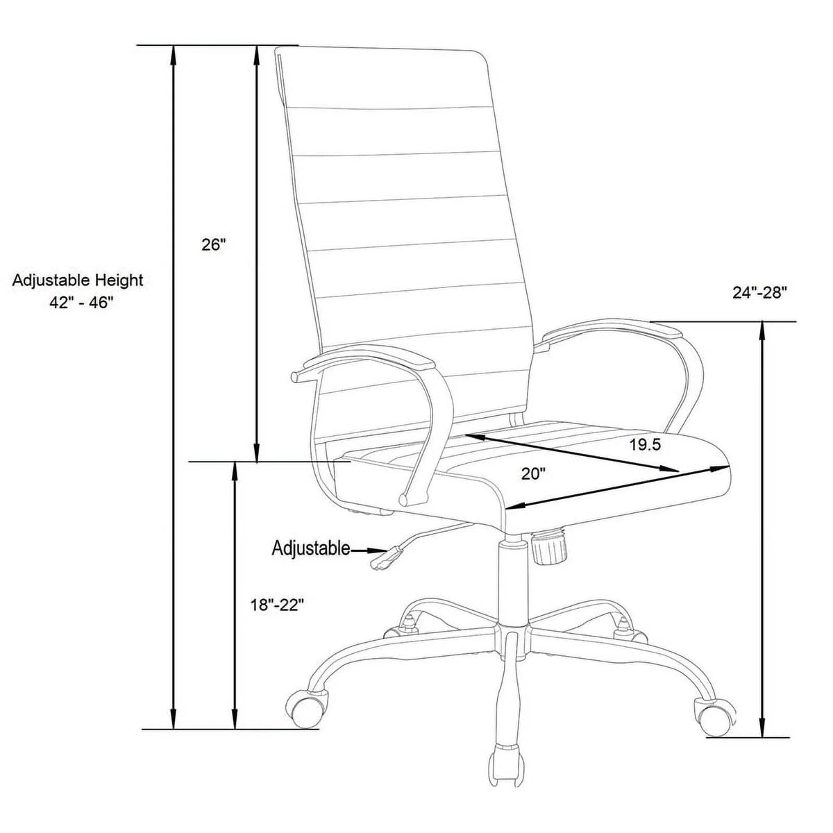 Tan Leather Office Chair H526973