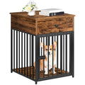 Wooden Dog Crate Furniture with Drawer F214