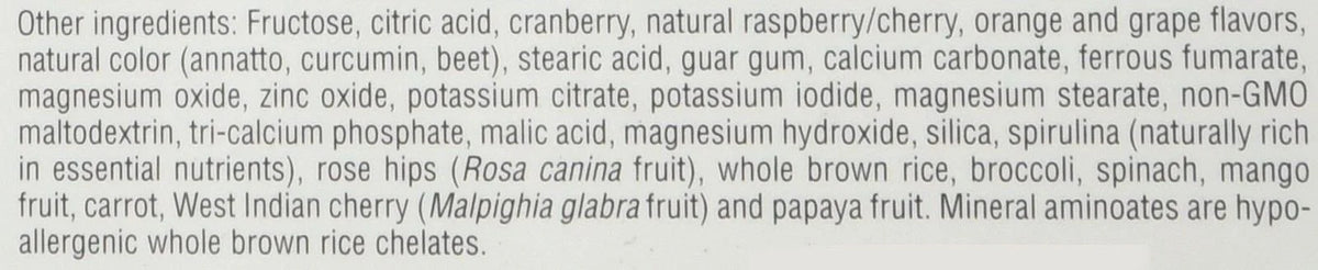 Children's Chewable Multi-Vitamin & Mineral Supplement, 180 Animal-Shaped Tablets R187