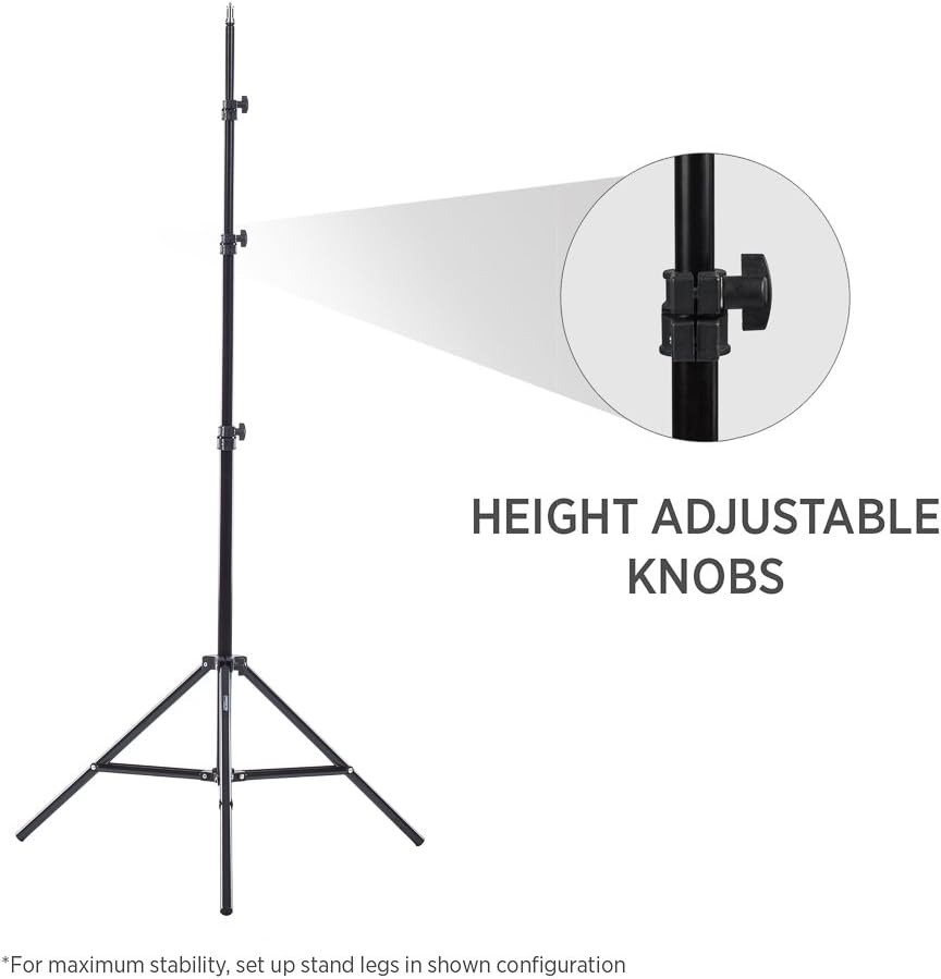 2-Light Fluorescent Studio Lighting Kit with 20"x20" Softboxes, 105W Bulbs & Light Stands A957499