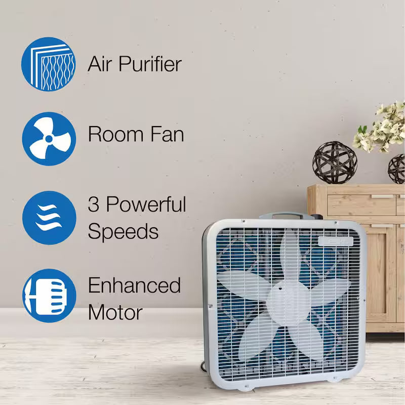 20 in. 3-Speed Air Purifier and Room Fan J66296