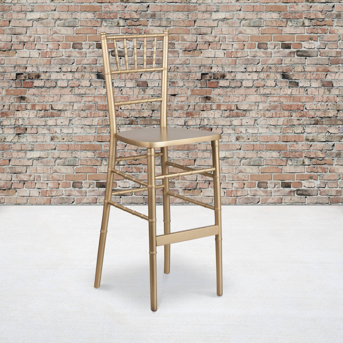 Gold Wood Chiavari Barstool Z9368