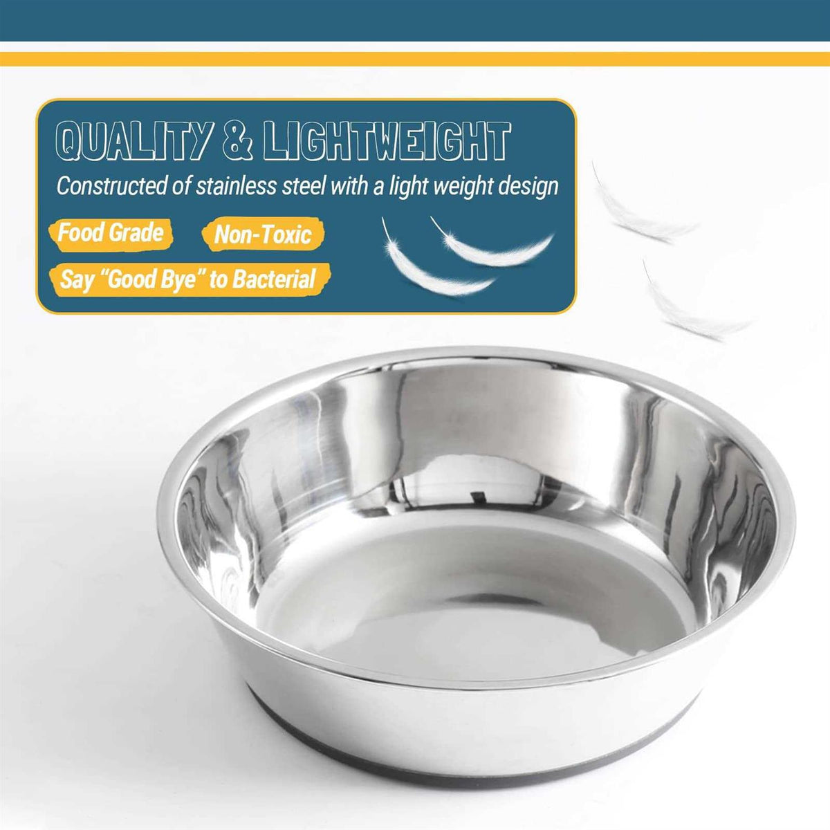 Stainless Steel Anti-Slip Dog Bowls B20069