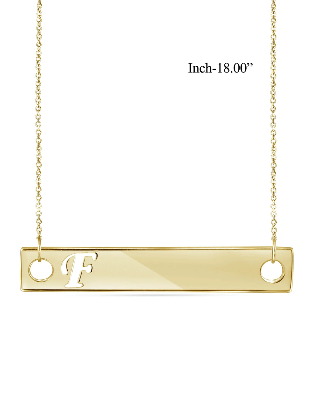 14K Gold Over Silver Bar Necklace L240