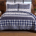 Forest Green 3-Piece Reversible Quilt Set with 2 Shams F294958