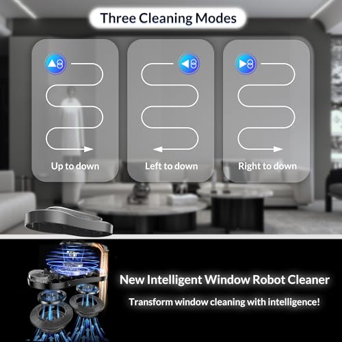 Window Cleaning Robot with Dual Water Spray, 3000Pa Suction Power P5935