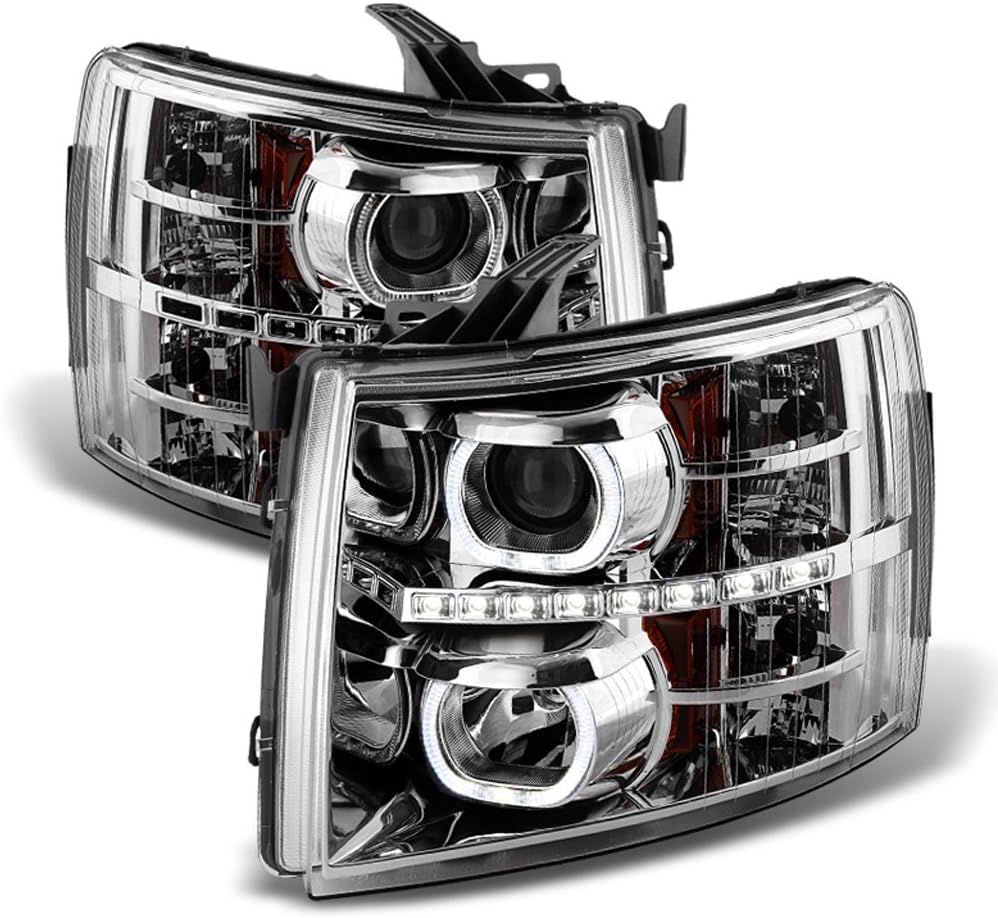 2007-2013 Chevy Silverado 1500 2500 3500 LED Halo Projector Headlights R464221
