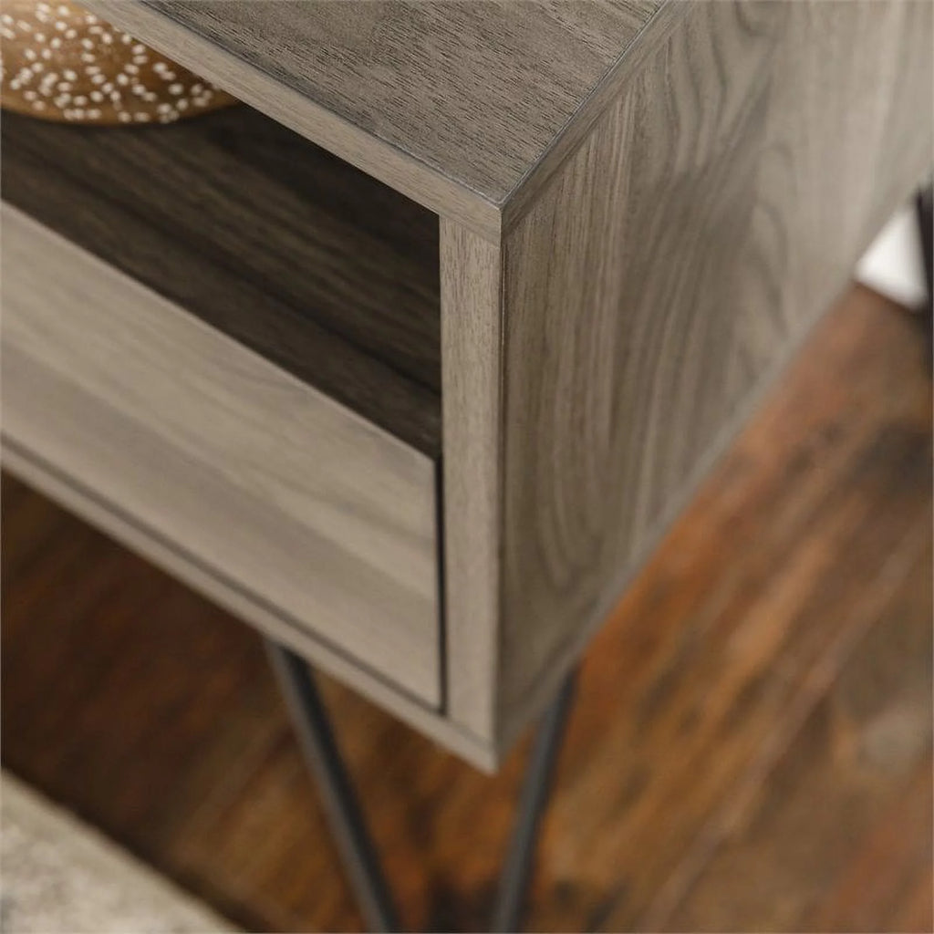 18" Single Drawer Hairpin Leg Nightstand X56119