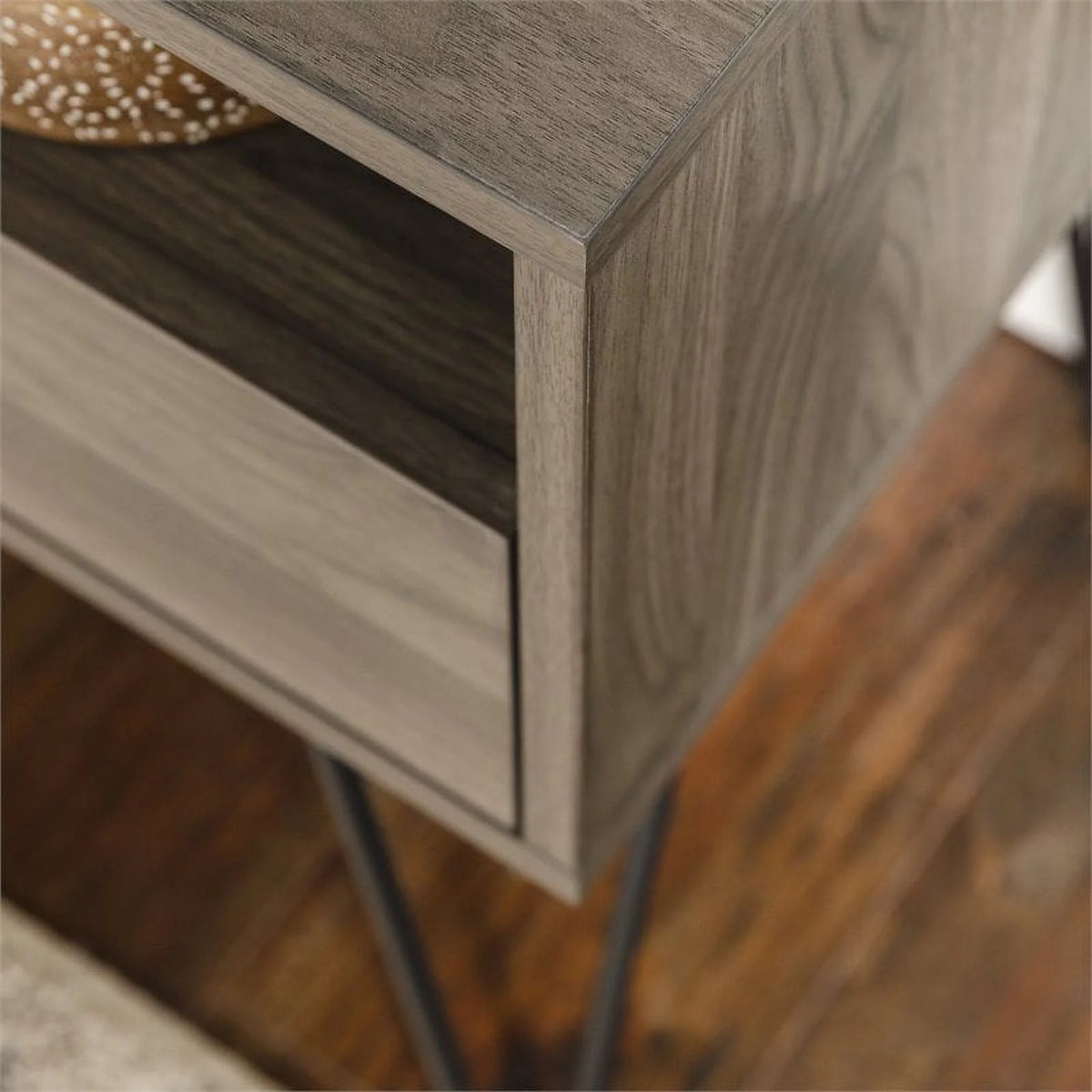 18" Single Drawer Hairpin Leg Nightstand X56119
