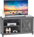 Grey Wood TV Stand with Storage C82795