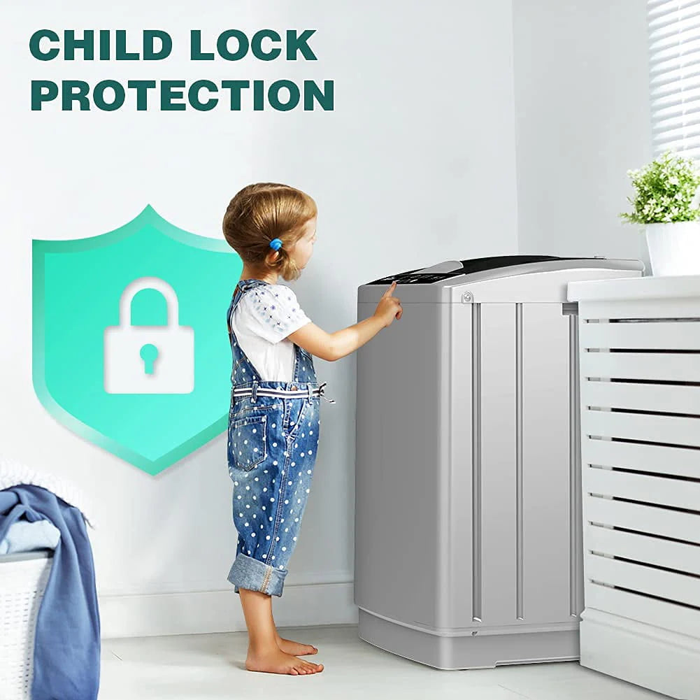 Portable Full-Automatic 1.8 Cu. ft. Top Load Laundry Washer Y847