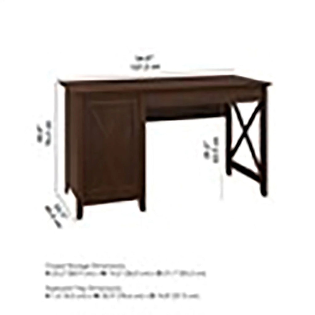 Wood Computer Desk with Storage Cabinet Y65144
