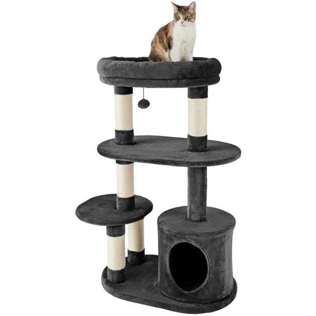 59.5-in Heavy Duty Faux Fur Cat Tree Condo H921251