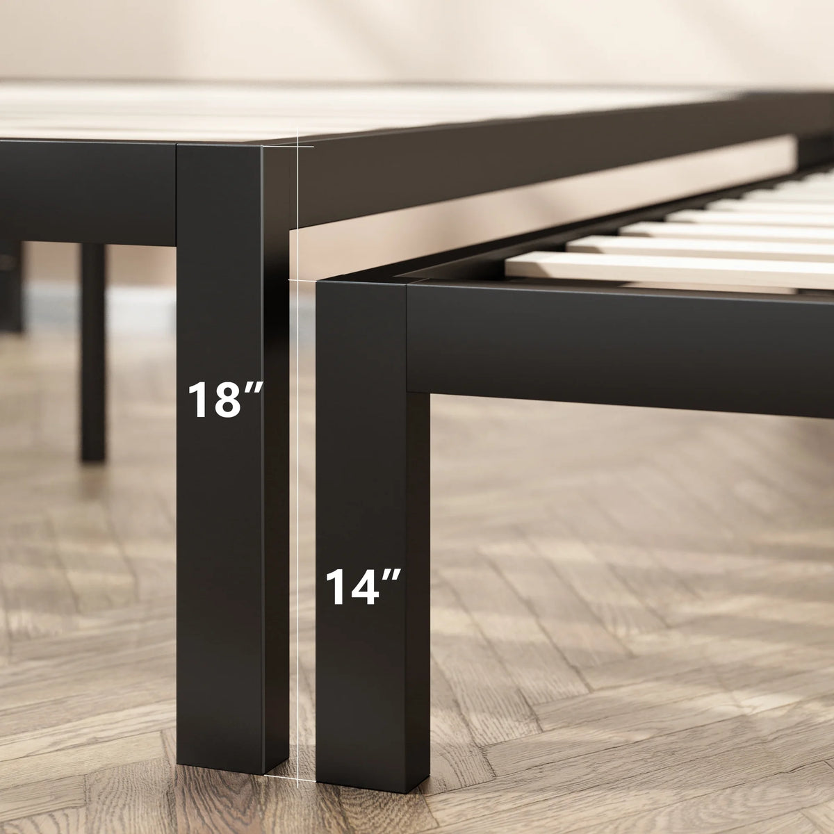 18" Metal Platform Bed Frame, Queen F361568