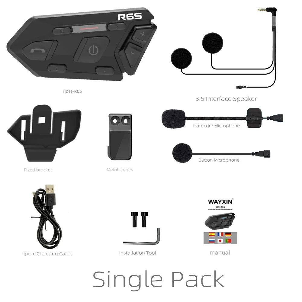 Motorcycle Helmet Intercom BT Wireless Headset O669597