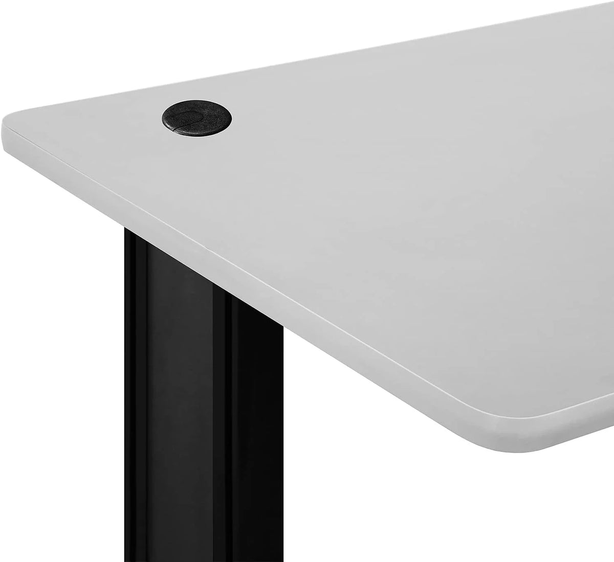 25" X 58" Black Frame Grey Top Computer Desk C736921