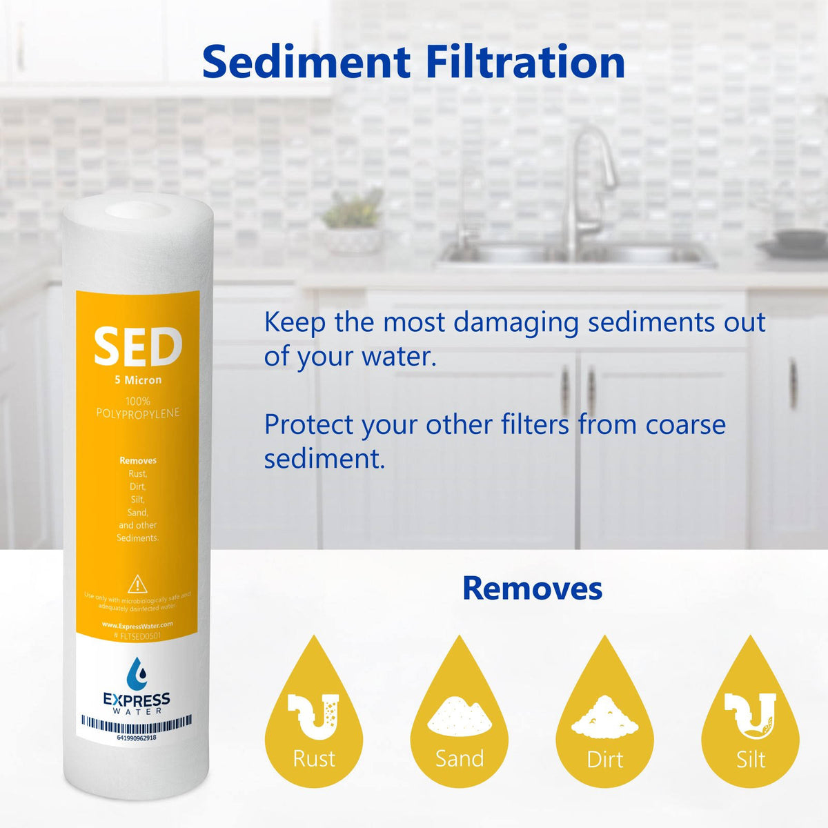 23 Filters with 50 GPD RO Membrane Replacement Filter Set K144405