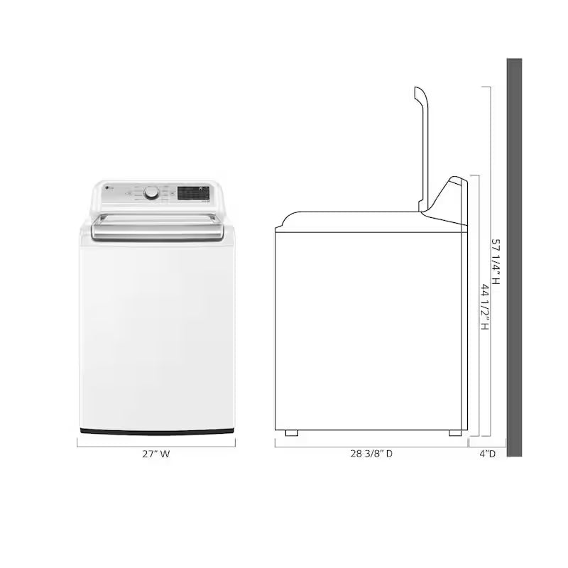 5.5 cu. ft. Smart Top Load Washer in White O36619