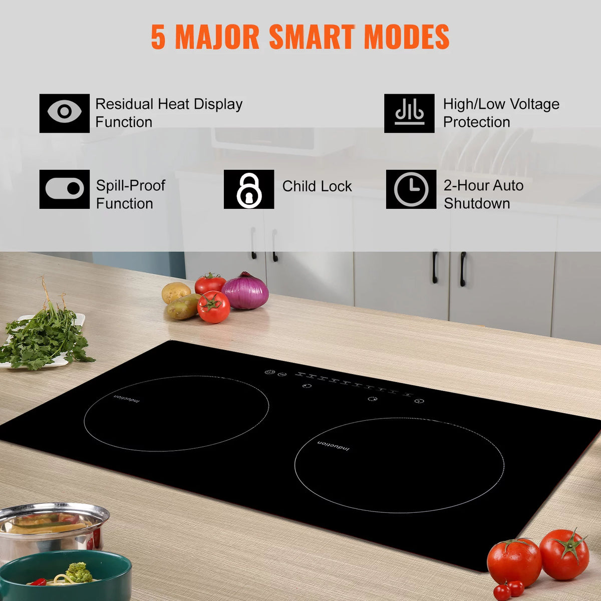 2 Burners Ceramic Glass Electric Cooktop K8768